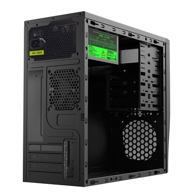 CiT Elite Micro Tower 1 x USB 3.0 / 1 x USB 2.0 Black Case with 500W PSU - PC Gear UK