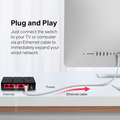 Mercusys (MS105G) 5-Port Gigabit Unmanaged Desktop Switch, Plastic Case - PC Gear UK