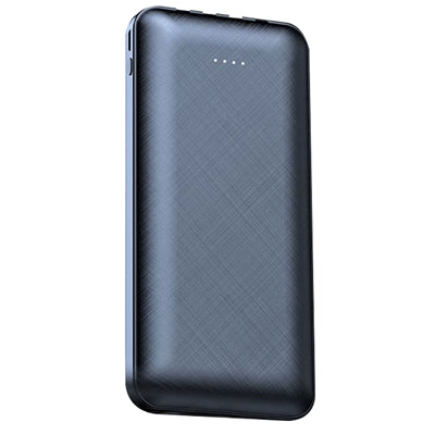 Prevo SP2010 Power Bank,10000mAh Portable Charging for Smart Phones, Tablets and Other Devices, Charge 4 Devices with Prefitted Lightning, USB Type-C, Micro-USB & USB Cables, LED Torch, Black - PC Gear UK