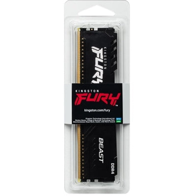 Kingston Fury Beast 8GB, DDR4, 3200MHz (PC4-25600), CL16, XMP, DIMM Memory - PC Gear UK