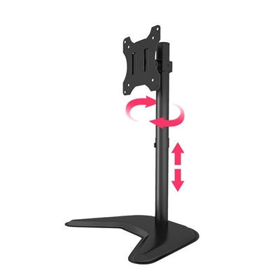 piXL Single Monitor Arm Desk Stand, For Screens up to 32", Max Weight 10Kg, Freestanding, Height Adjustable, Pivot, Swivel 360 - PC Gear UK