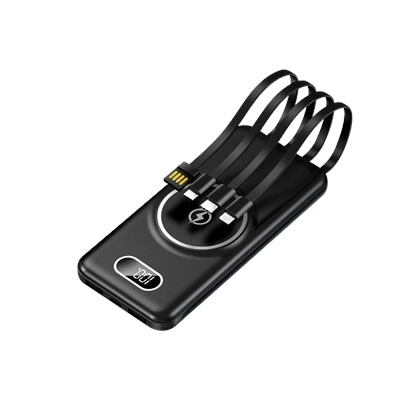 Prevo SP5002 Wireless Charging Power Bank,10000mAh Portable Charging for Smart Phones, Tablets and Other Devices, Charge Multiple Devices with Prefitted Lightning, USB Type-C, Micro-USB & USB Cables - PC Gear UK
