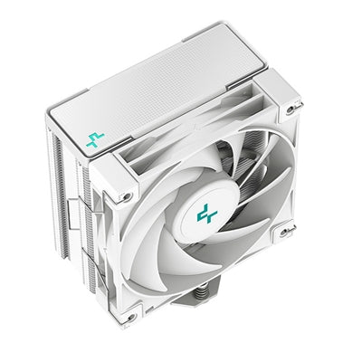 DeepCool AK400 WH Fan CPU Cooler, Universal Socket, High Performance 120mm Silent Hydro Bearing PWM White Fan, 1850RPM, 4 Heat Pipes, Unique Matrix Fin Design, White Version, Intel LGA 1700 Bracket Included - PC Gear UK