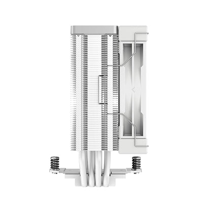 DeepCool AK400 WH Fan CPU Cooler, Universal Socket, High Performance 120mm Silent Hydro Bearing PWM White Fan, 1850RPM, 4 Heat Pipes, Unique Matrix Fin Design, White Version, Intel LGA 1700 Bracket Included - PC Gear UK