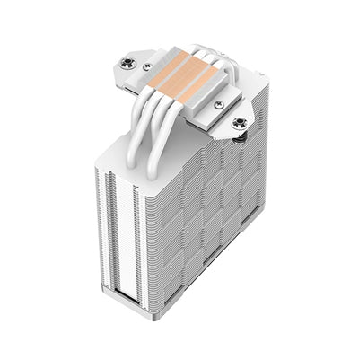 DeepCool AK400 WH Fan CPU Cooler, Universal Socket, High Performance 120mm Silent Hydro Bearing PWM White Fan, 1850RPM, 4 Heat Pipes, Unique Matrix Fin Design, White Version, Intel LGA 1700 Bracket Included - PC Gear UK