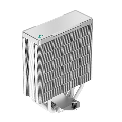 DeepCool AK400 WH Fan CPU Cooler, Universal Socket, High Performance 120mm Silent Hydro Bearing PWM White Fan, 1850RPM, 4 Heat Pipes, Unique Matrix Fin Design, White Version, Intel LGA 1700 Bracket Included - PC Gear UK