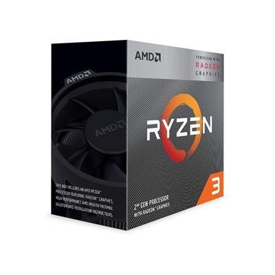 AMD Ryzen 3 3200G CPU with Wraith Stealth Cooler, Quad Core, AM4, 3.6GHz (4.0 Turbo), 65W, 12nm, 2nd Gen, VEGA 8 Graphics, Picasso - PC Gear UK