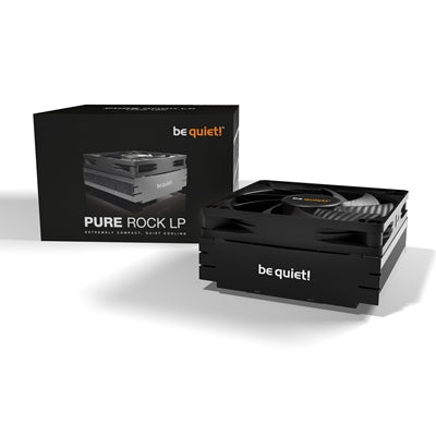 be quiet! Pure Rock LP Low-Profile Fan CPU Cooler, Universal Socket, High Quality 92mm PWM Black Cooling Fan, 2500RPM, 3 Heat Pipes, 100W TDP, Intel LGA 1700 & AMD AM5 Compatible