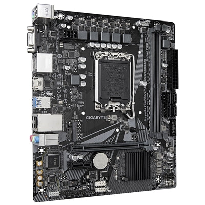 Gigabyte H610M S2H V3 DDR4 Ultra Durable Intel 1700 Socket Motherboard, Micro-ATX, 2x DDR4 Slots, 1x M.2 Socket, GbE LAN, 1x D-Sub / 2x DisplayPorts / 1x HDMI Port - PC Gear UK