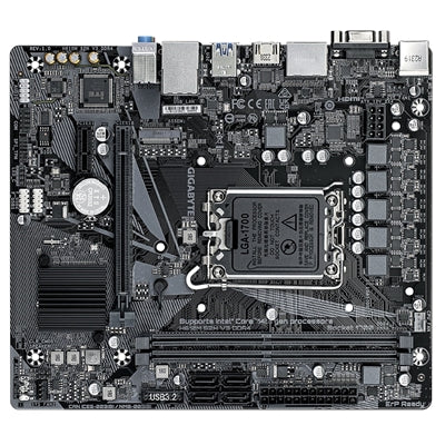 Gigabyte H610M S2H V3 DDR4 Ultra Durable Intel 1700 Socket Motherboard, Micro-ATX, 2x DDR4 Slots, 1x M.2 Socket, GbE LAN, 1x D-Sub / 2x DisplayPorts / 1x HDMI Port - PC Gear UK
