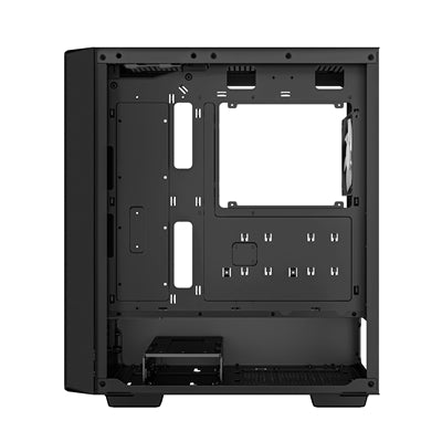 DeepCool CC560 ARGB V2 Case, Gaming, Black, Mid Tower, 1 x USB 3.0 / 1 x USB 2.0, Tempered Glass Side Window Panel, Abundant Airflow Performance, Addressable RGB LED Fans, ATX, Micro ATX, Mini-ITX - PC Gear UK