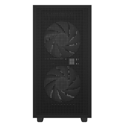 DeepCool CH360 Digital Gaming Case Black Mid Tower with Tempered Glass Side Window Panel, Advanced Cooling, USB 3.0/USB-C Ports, Pre-Installed Fans, Micro ATX/Mini-ITX
