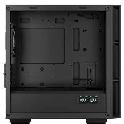 DeepCool CH360 Digital Gaming Case Black Mid Tower with Tempered Glass Side Window Panel, Advanced Cooling, USB 3.0/USB-C Ports, Pre-Installed Fans, Micro ATX/Mini-ITX