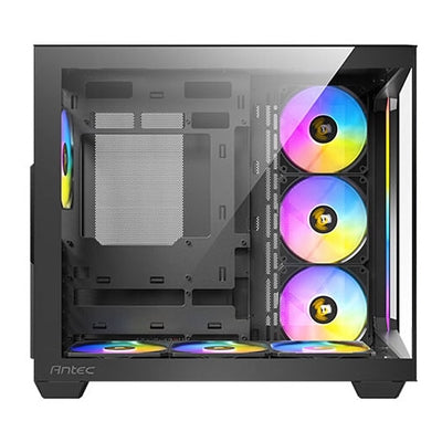 Antec, Antec Constellation C5 Mid-Tower Case, ATX/mATX/ITX, 7x 120mm ARGB PWM Fans, 270° Tempered Glass, Dual Chamber, Black, Mid Tower