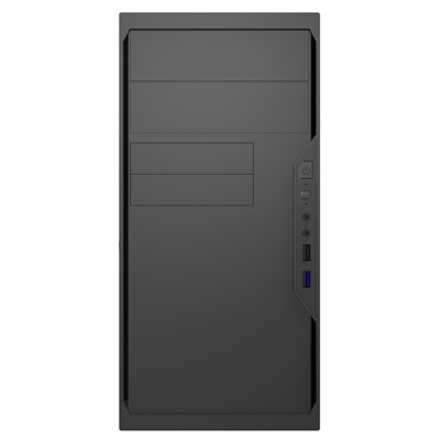CiT Work Micro-ATX PC Case with USB 3.0, HD Audio, and Efficient Cooling. Compact Steel Design for Home and Office Builds - PC Gear UK