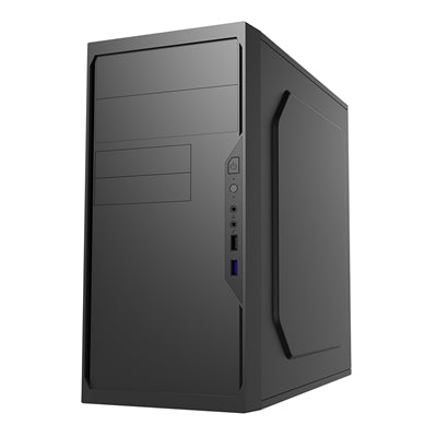 CiT Work Micro-ATX PC Case with USB 3.0, HD Audio, and Efficient Cooling. Compact Steel Design for Home and Office Builds - PC Gear UK