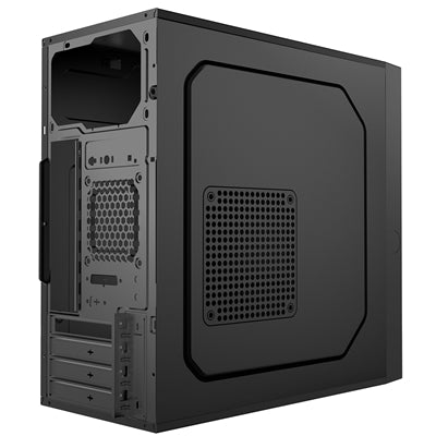 CiT Work Micro-ATX PC Case with USB 3.0, HD Audio, and Efficient Cooling. Compact Steel Design for Home and Office Builds - PC Gear UK