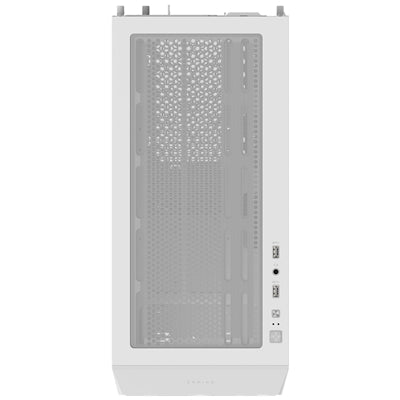 Gigabyte C102 GLASS ICE Mid-Tower Case, White, Tempered Glass Side Panel, USB 3.0 x2, 360mm Liquid Cooling Support, Pre-installed 120mm Fans, RGB Lighting Support, Magnetic Front Panel, PSU Shroud - PC Gear UK