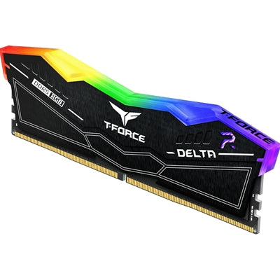 Team T-Force Delta RGB 64GB Kit (2 x 32GB), DDR5, 6000MHz (PC5-48000), CL38, ECC, AMD EXPO & XMP 3.0, PMIC, DIMM Memory, Black