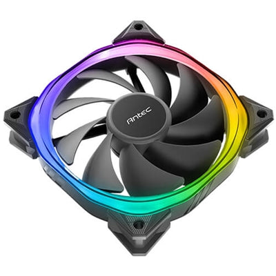 Antec Fusion 120mm ARGB, Black, Upto 2000RPM, 57.93CFM Airflow, 31.24dB Max, 4-pin PWM 3-pin LED