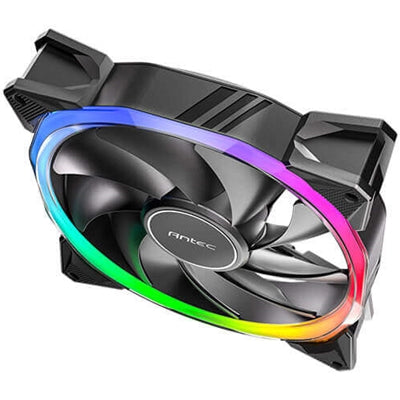 Antec Fusion T3 140mm ARGB PWM Case Fan - Hydraulic Bearing, 600-1500 RPM, Black - PC Gear UK
