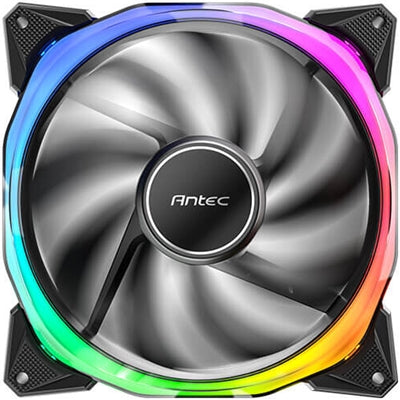 Antec Fusion T3 140mm ARGB PWM Case Fan - Hydraulic Bearing, 600-1500 RPM, Black - PC Gear UK