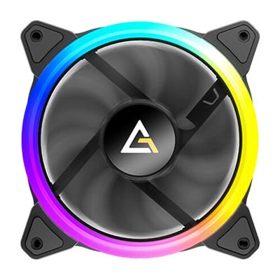 Antec Neon 120 ARGB PWM Case Fan, 3 Pack, Hydro Bearing, 800-1600 RPM, Black - PC Gear UK