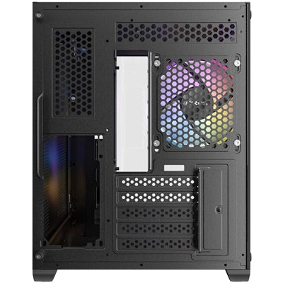 Antec CX600M ARGB Mini-Tower PC Gaming Case, 270 Full-View Tempered Glass, 3x 120mm ARGB LED Fans, USB 3.0, Dust Filters, Tool-Free Installation, Black - PC Gear UK