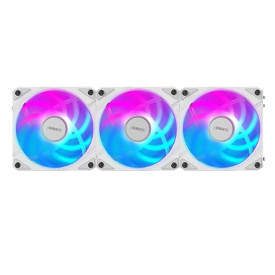 Gigabyte AORUS EZ Chain Fan 120 Ice 120mm ARGB Fans with Easy Daisy-Chain Setup 3-Pack White - PC Gear UK