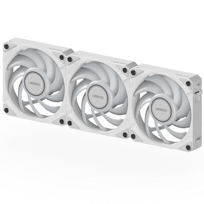 Gigabyte AORUS EZ Chain Fan 120 Ice 120mm ARGB Fans with Easy Daisy-Chain Setup 3-Pack White - PC Gear UK