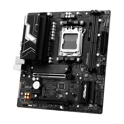 ASRock B850M-X AMD AM5 Socket Motherboard, Micro-ATX, 2x DDR5 Slots, 2x M.2 Sockets, 1x USB-C Port, 2.5GbE LAN, 1x DisplayPort / 1x HDMI Port