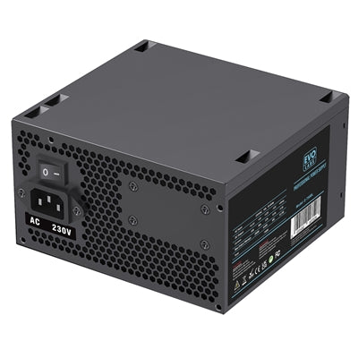 EVO LABS BR750-12BL 750W PSU,120mm Black Silent Fan with Improved Ventilation, Non Modular, High-Efficiency, PFC Certified, CE Compliant, Retail Packaged - PC Gear UK