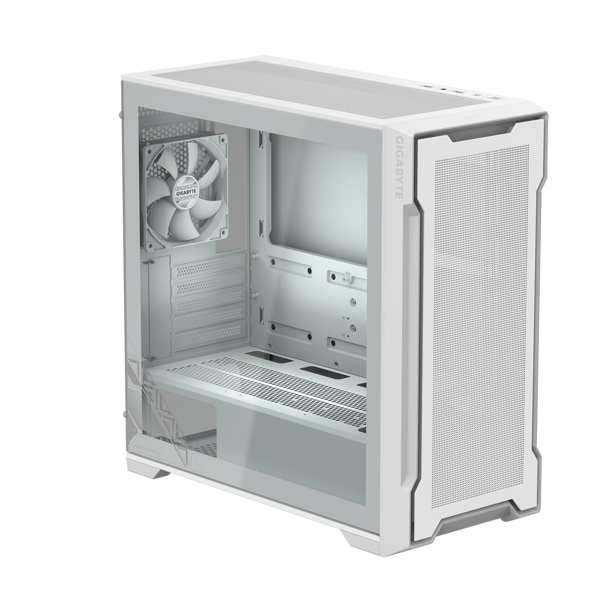 GIGABYTE C102 GLASS, Midi Tower, PC, White, Mini-ATX, Glass, Plastic, Steel, Gaming
