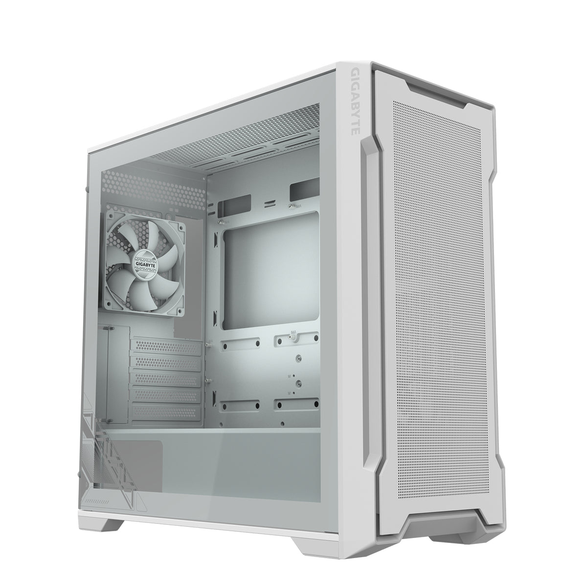 GIGABYTE C102 GLASS, Midi Tower, PC, White, Mini-ATX, Glass, Plastic, Steel, Gaming