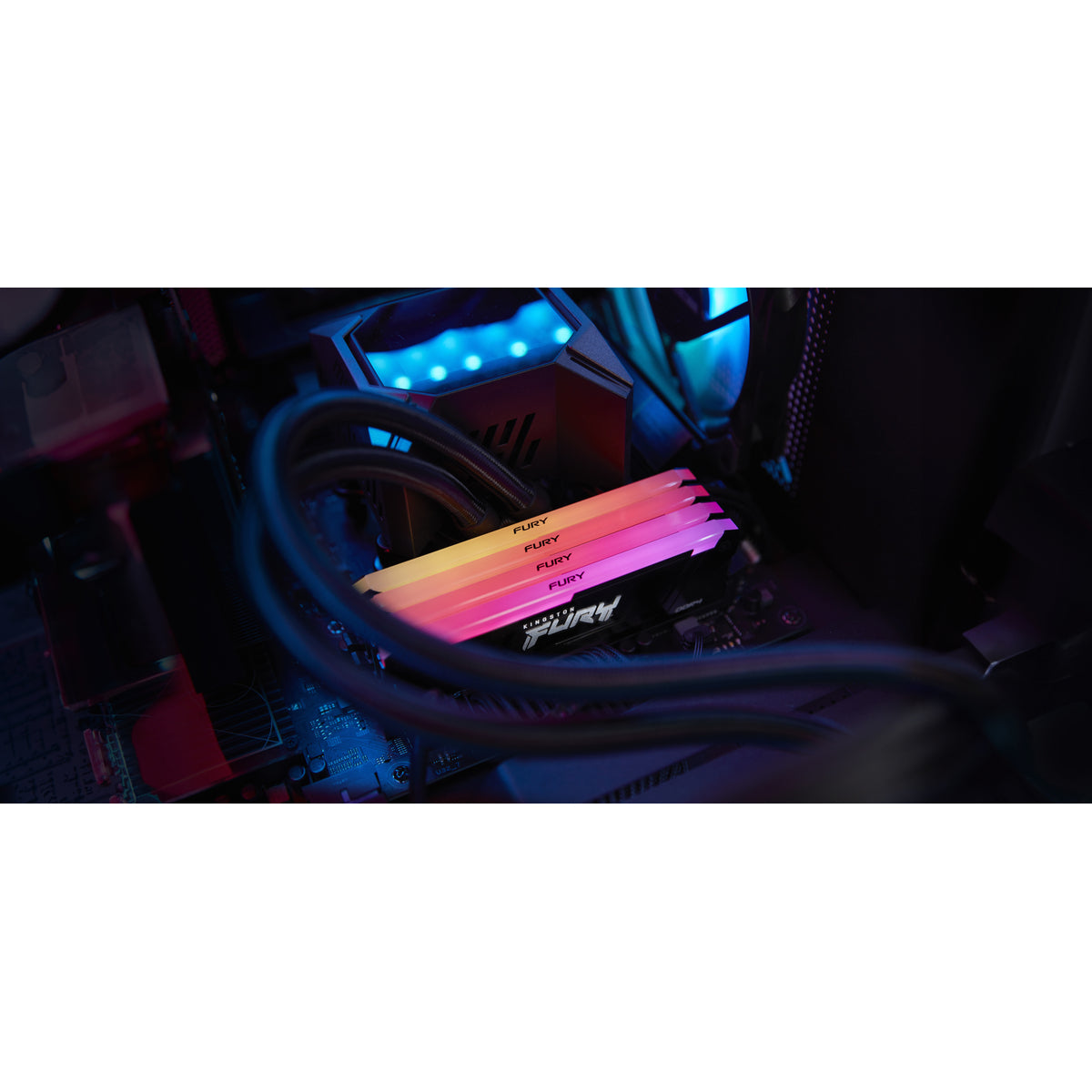 Kingston Technology FURY Beast 16GB 3200MT/s DDR4 CL16 DIMM (Kit of 2) RGB, 16 GB, 2 x 8 GB, DDR4, 1600 MHz, 288-pin DIMM