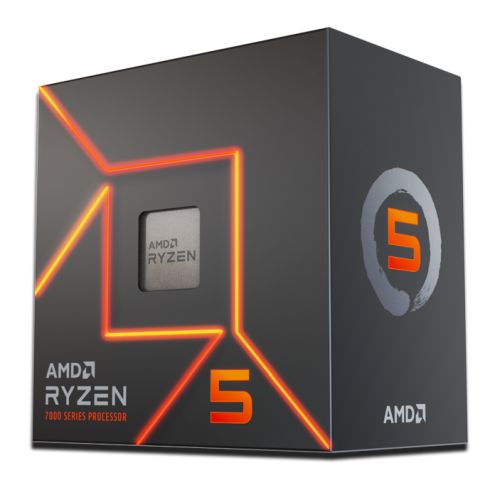 AMD Ryzen 5 7600 CPU w/ Wraith Stealth Cooler, AM5, 3.8GHz (5.1 Turbo), 6-Core, 65W, 38MB Cache, 5nm, 7th Gen, Radeon Graphics - PC Gear UK