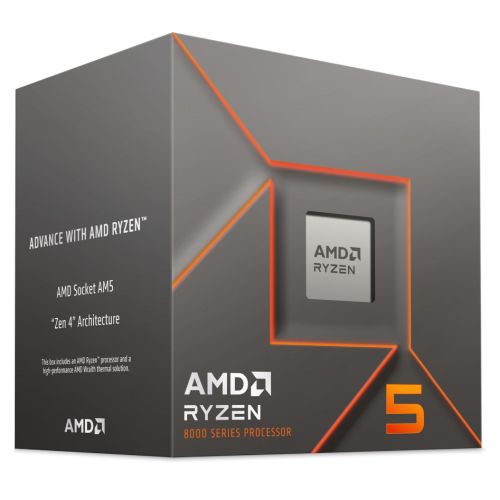 AMD Ryzen 5 8400F with Wraith Stealth Cooler, AM5, Up to 4.7GHz, 6-Core, 65W, 22MB Cache, 4nm, 8th Gen, No Graphics - PC Gear UK