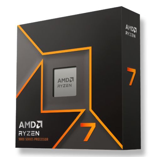 AMD Ryzen 7 9700X CPU, AM5, 3.8GHz (5.5 Turbo), 8-Core, 65W, 40MB Cache, 4nm, 9th Gen, Radeon Graphics, NO HEATSINK/FAN - PC Gear UK