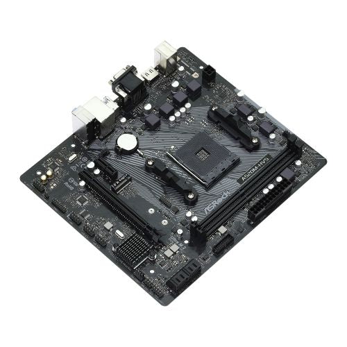 ASRock A520M-HVS Super Alloy AMD AM4 Socket Motherboard, Micro-ATX, 2x DDR4 Slots, 1x M.2 Socket, GbE LAN, 1x D-Sub / 1x HDMI Port