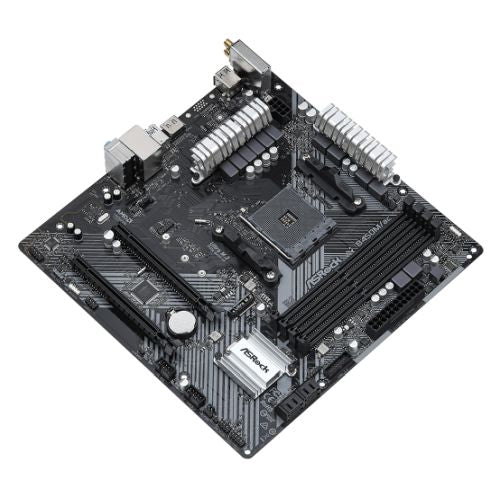 Asrock B450M/AC R2.0, AMD B450, AM4, Micro ATX, 4 DDR4, HDMI, GB LAN, AC Wi-Fi, 1x M.2