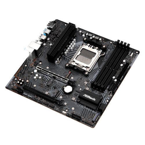 ASRock B650M PG Lightning AMD AM5 Socket Motherboard, Micro-ATX, 4x DDR5 Slots, 3x M.2 Sockets, 1x USB-C Port, 2.5GbE LAN, 1x DisplayPort / 1x HDMI Port