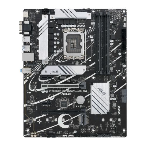 Asus PRIME B760-PLUS D4, Intel B760, 1700, ATX, 4 DDR4, VGA, HDMI, DP, 2.5G LAN, PCIe5, 3x M.2 - PC Gear UK