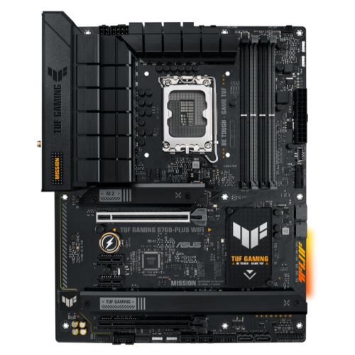 Asus TUF GAMING B760-PLUS WIFI, Intel B760, 1700, ATX, 4 DDR5, HDMI, DP, Wi-Fi 6, 2.5G LAN, PCIe5, 3x M.2, RGB - PC Gear UK