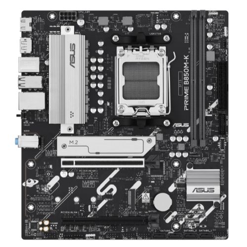 Asus PRIME B850M-K, AMD B850, AM5, Micro ATX, 2 DDR5, HDMI, DP, 2.5G LAN, 2x M.2 - PC Gear UK
