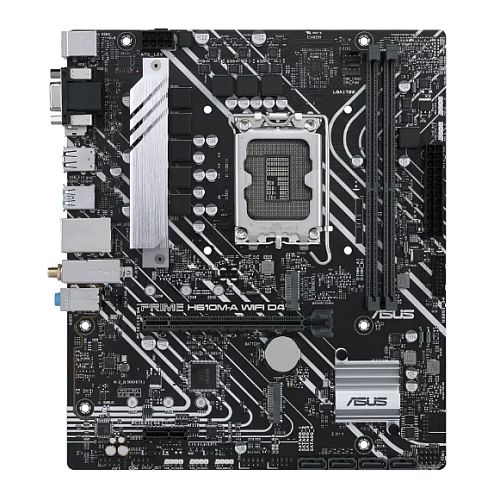 Asus PRIME H610M-A WIFI D4, Intel H610, 1700, Micro ATX, 2 DDR4, VGA, HDMI, DP, Wi-Fi, PCIe4, 2x M.2 - PC Gear UK