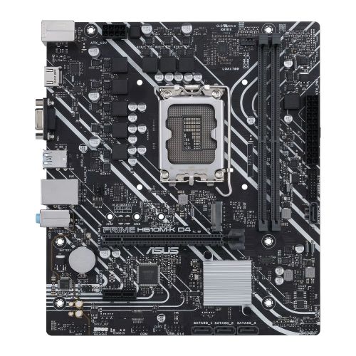 Asus PRIME H610M-K D4, Intel H610, 1700, Micro ATX, 2 DDR4, VGA, HDMI, PCIe4, 1x M.2 - PC Gear UK