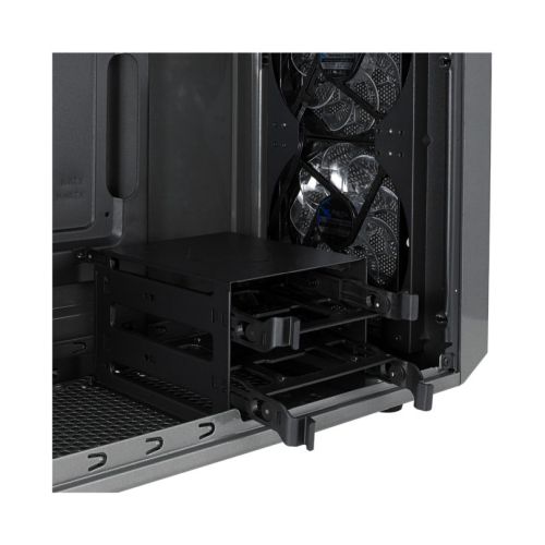 Fractal Design Focus G (Black) Gaming Case w/ Clear Window, ATX, 2 White LED Fans, Kensington Bracket, Filtered Front, Top & Base Air Intakes - PC Gear UK