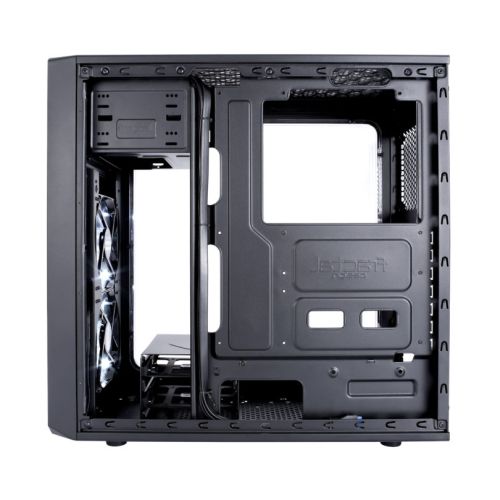 Fractal Design Focus G (Black) Gaming Case w/ Clear Window, ATX, 2 White LED Fans, Kensington Bracket, Filtered Front, Top & Base Air Intakes - PC Gear UK