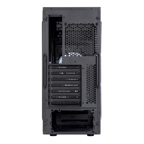 Fractal Design Focus G (Black) Gaming Case w/ Clear Window, ATX, 2 White LED Fans, Kensington Bracket, Filtered Front, Top & Base Air Intakes - PC Gear UK