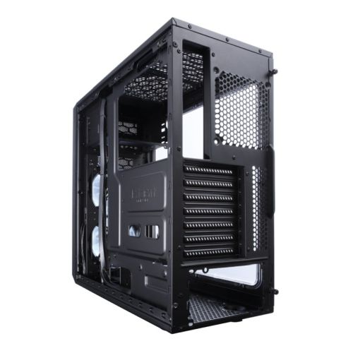 Fractal Design Focus G (Black) Gaming Case w/ Clear Window, ATX, 2 White LED Fans, Kensington Bracket, Filtered Front, Top & Base Air Intakes - PC Gear UK
